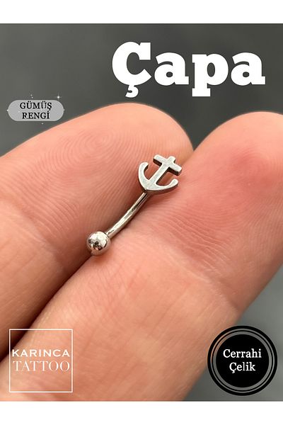 Karınca Piercing Sea Ship Rook - Silver Color Tragus Ear and Cartilage Conch Orbital Piercing Surgical Steel