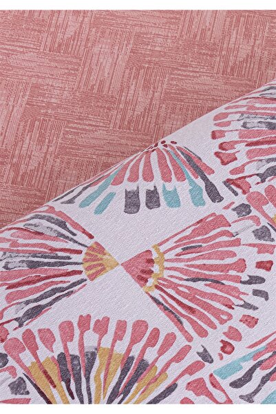 Evim Pink Yellow Orient Soren Double Pique Set 200X230 cm