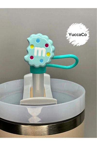 YuccaCo Accessorize Your Life Cookie M&M Thermos Ornament/Straw Cap/Straw Sto...