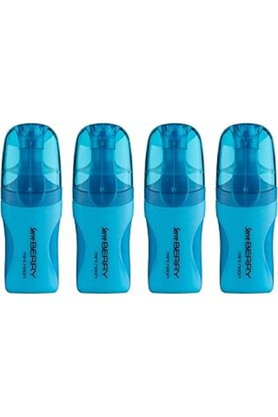 Toptan Bulurum Berry Mini Highlighter Blue Set of 4