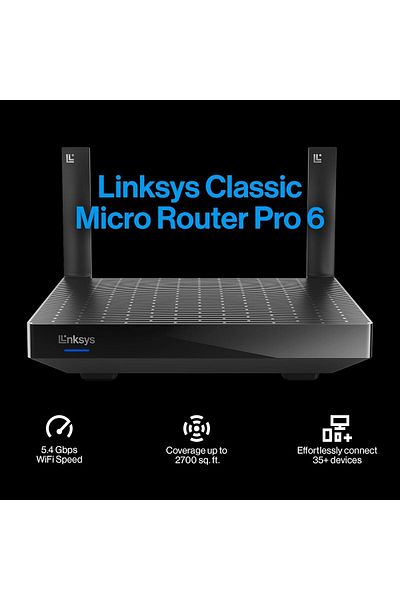 Linksys Mesh WiFi 6 Router | Connect 35+ Devices | Up to 2,700 Sq Ft | Speeds of up to 5.4 Gbps | LN