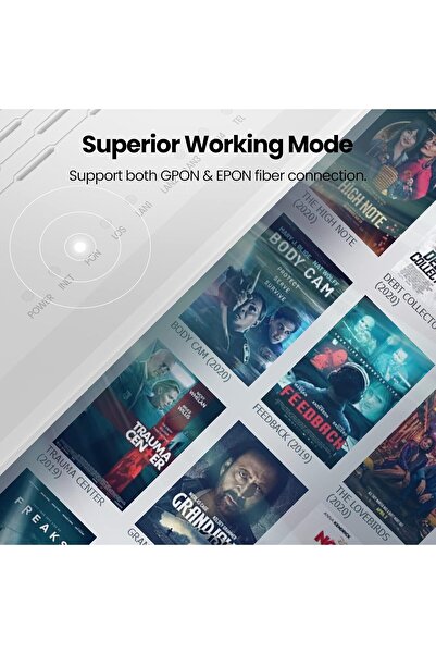 Tenda HG9 AC1200 Dualband GPON ONT Router, 4 Gigabit Ports, 2x6dBi Antennas (White)