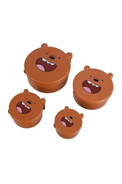 Miniso We Bare Bears Lisanslı 4'lü Gıda Saklama Kabı Grizzly