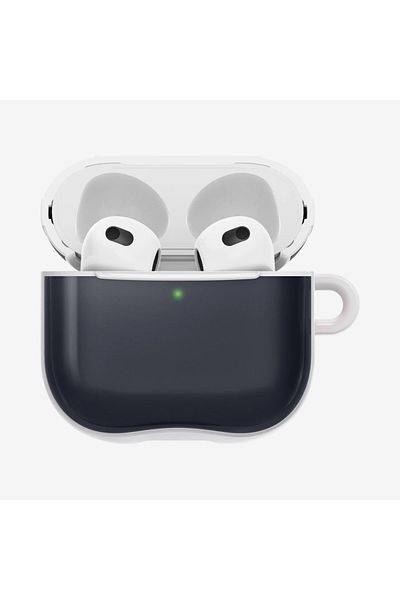 Spigen Ultra Hybrid designed for AirPods 4 case cover (2024) with carabiner - Classic C1 Graphite