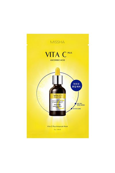 Missha Missha Korean Vita C Plus Ampoule Face Mask With Vitamin C , For Radiant Skin - 27g