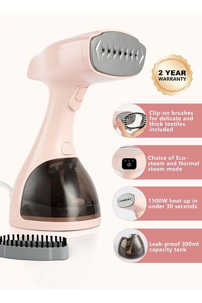 COOYA Handheld Steam Iron,1500W, for Clothes Portable with Strong Penetrating 300ml