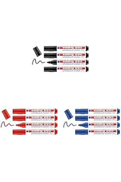 shop قلم تحديد السبورة البيضاء 260 من إيدنج - 6 أسود، 3 أحمر، 3 أزرق
