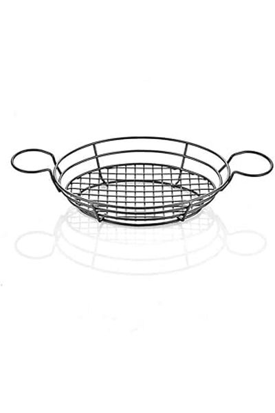 Rollers Rs Potato Snack with Oval Presentation Serving Basket and Single Sauce Compartment