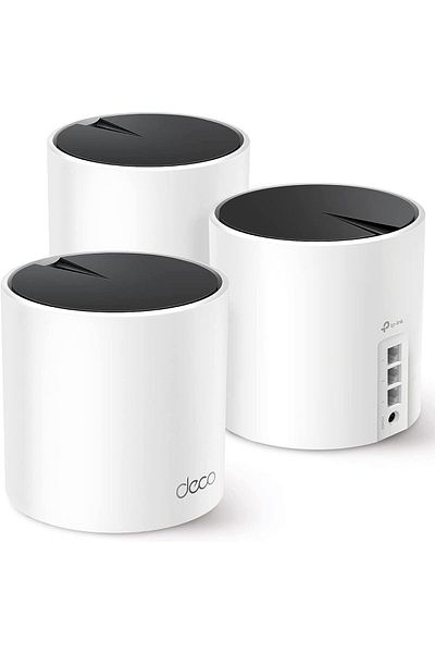 TP-LINK Deco AX3000 Dual Band Wi-Fi 6 Mesh System (Deco X55, 3-Pack), White