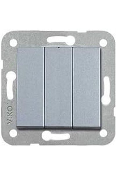 STOREMAX Nov Trenda Silver Triple Key Mechanism Button Cover