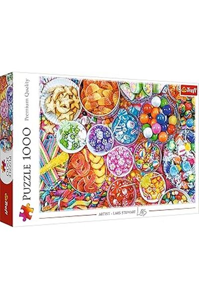 Hepta Collection Trefl 10713 1000 قطعة ملونة يمكنك صنعها بنفسك للترفيه الإبداعي والممتعة من Gummy Bears Lollipops Puzzles Ye