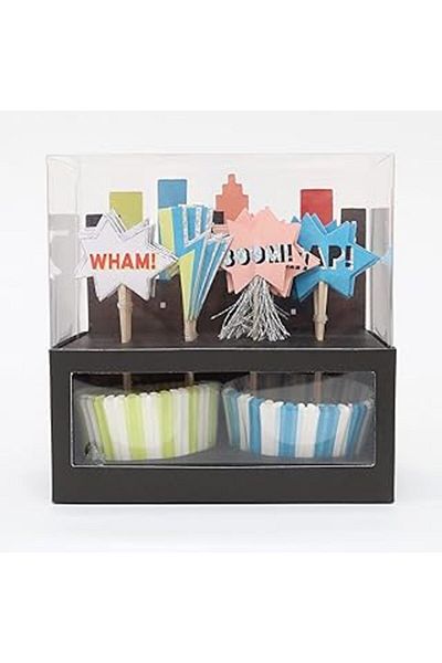Hepta Collection Meri Meri Superhero Cupcake Set, 24 Pieces