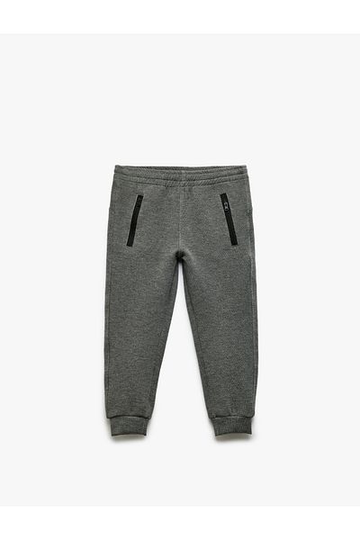 Koton Jogger Sweatpants με λεπτομέρεια με φερμουάρ και ελαστική μέση