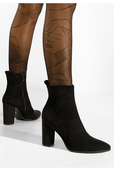 B T Shoes Adalina V2 black heeled ankle boots