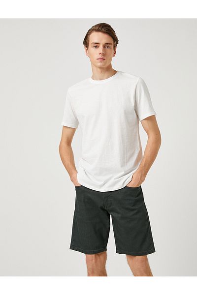 Koton Basic T-Shirt Slim Fit Crew Neck Short Sleeve Cotton