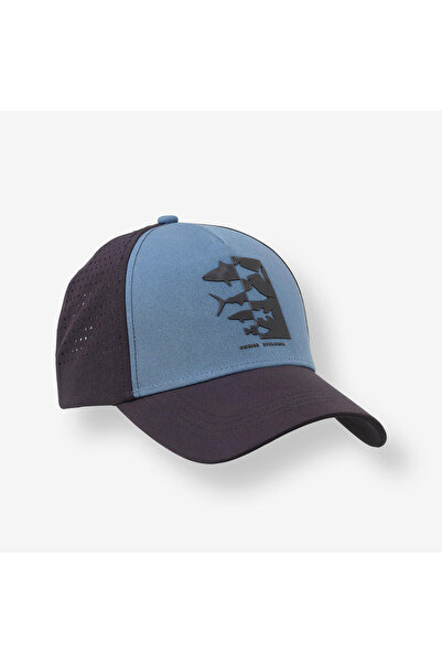 Decathlon Καπέρλαν Αδιάβροχο Καπέλο Ψαρά - Μπλε/μαύρο - 500