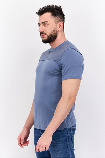 Kenneth Cole Men Crew Neck Short Sleeve Solid T-shirt, Sage Blue