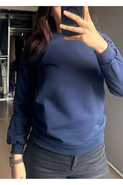 Qenz Σερβιτόρος Crew Neck Sweat - Navy Blue