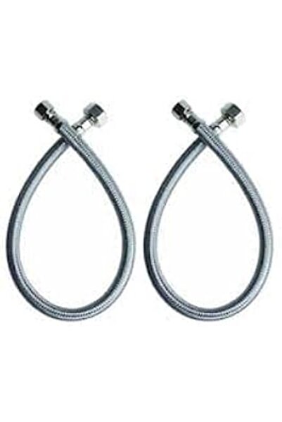 STOREMAX 2 Adet Klozet Bağlantı Hortumu Çelik Örgülü 3/8-3/8 Diş Paslanmaz 70 Cm