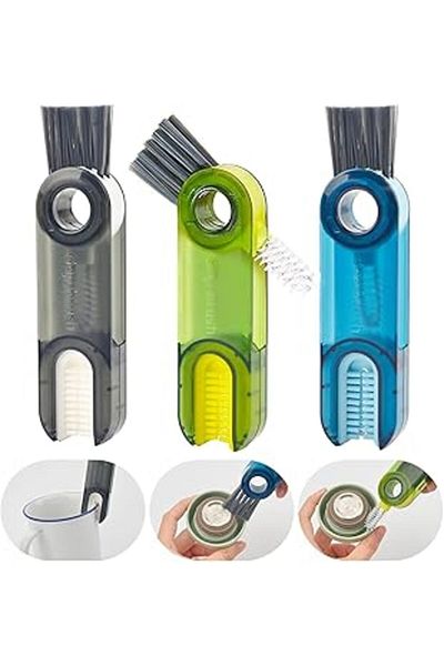 Hepta Collection Multifunctional Cleaning Brush Set – Detail Brush Set for Cleaning Glasses, Bottles, Lids and Joints