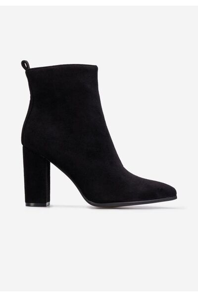 B T Shoes Botine cu toc Adalina V2 negre