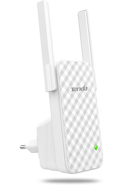 Tenda A9 N300 Universal WiFi Range Extender Repeater with 2 External Antennas - White