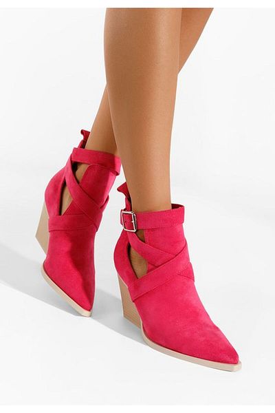 B T Shoes Rayana fuchsia autumn ankle boots