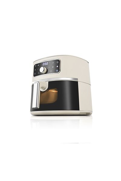 ALSAIF Electric Air Healthey Fryer With Digital To Fry, Bake, Grill, Roast Or Reheat, Size 6l, 1750w Creamy
