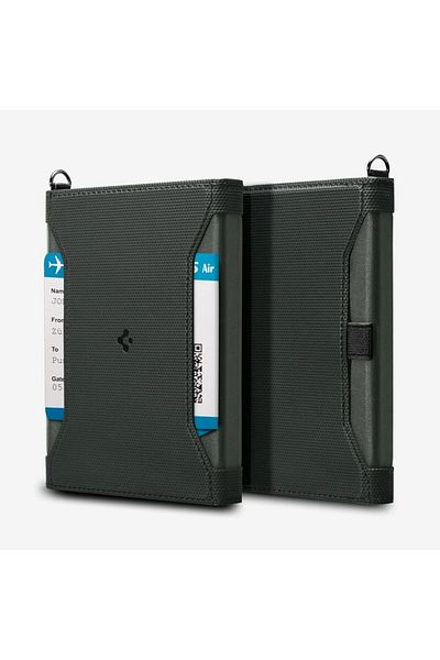 Spigen Θήκη ταξιδιού με προστασία RFID Military Green AFA08347