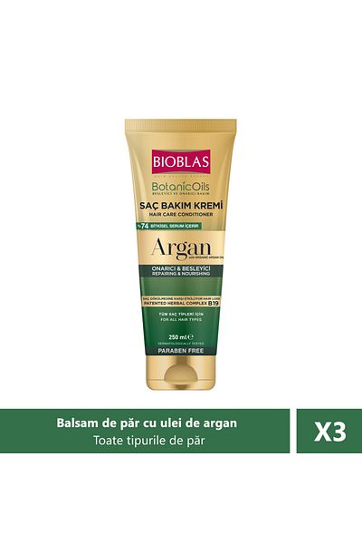 Bioblas Bioblas Organic Argan Oil Hair Conditioner, 250 ml X 3 pieces