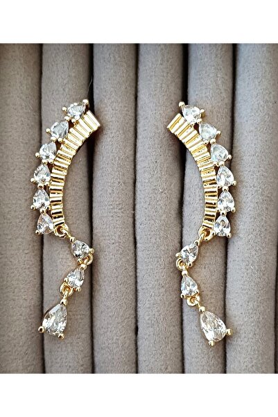 BEBİ BİJUTERİ Zircon Stone Dangle Earrings