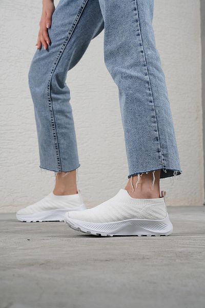Beyond Λευκό Γυναικείο Πλεκτό Sneaker BYNDSNKK30