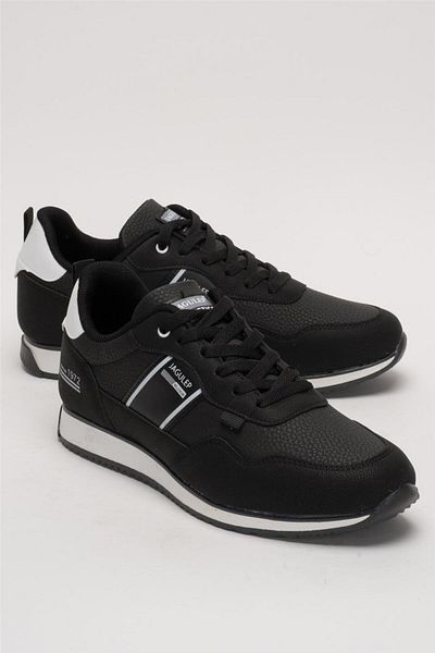 Liger Men's Casual Sneakers - Skin Lace-up, Black White