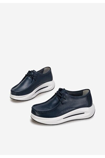 B T Shoes Mocasini dama piele Albeida V2 navy