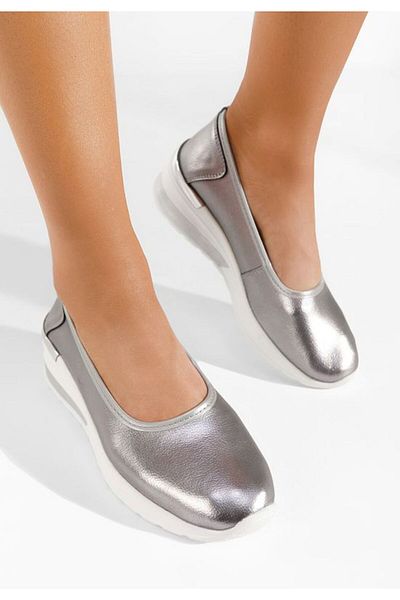B T Shoes Morgan grey platform shoes