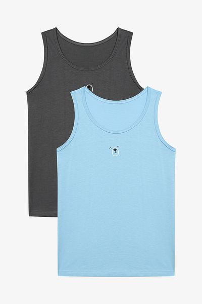 Penti Boy's Shadow 2-Piece Multicolored Undershirt