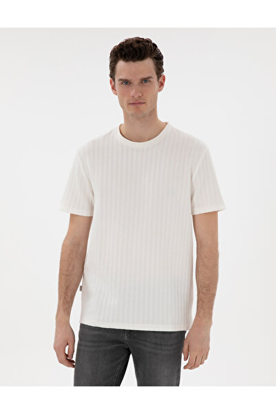 Pierre Cardin Ekru Regular Fit Tişört 50302581-VR019