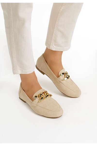 B T Shoes Women's loafers Delenia Beige