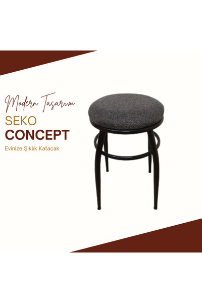 SekoConcept Tabure, 2'li Tabure, Metal Ayaklı Tabure, İç İçe Geçebilen Tabure...