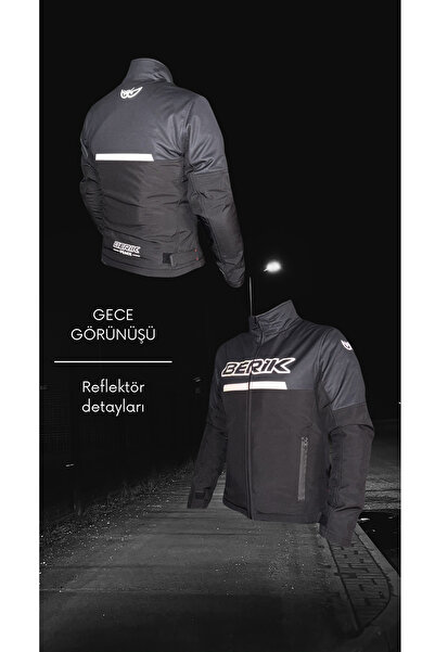 BERİK Berik Peace Plus Korumalı Softshell Motosiklet Montu Siyah