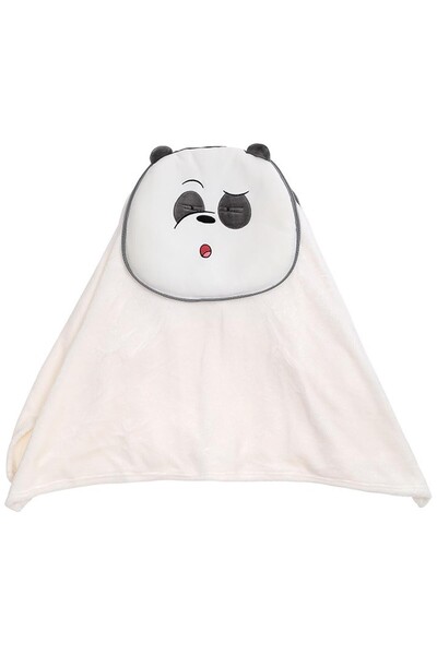 Miniso We Bare Bears Lisanslı Katlanabilir Fermuarlı Battaniye - Panda 120cm
