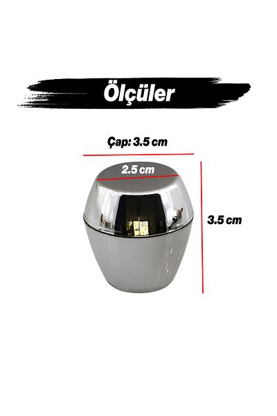 Badem10 Buton cu mercur Mobilier cromat Sertar de bucătărie Dulap dulap Plastic Argintiu Mâner cu o singură șurub Mâner
