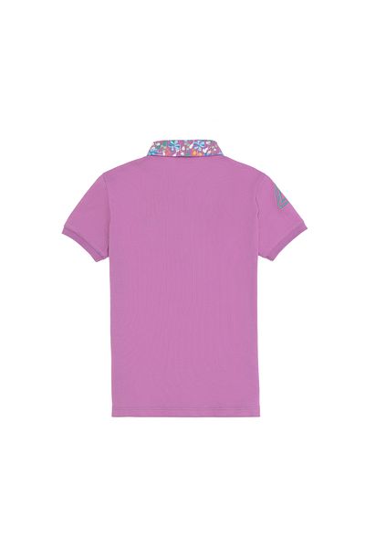 U.S. Polo Assn. تي شيرت أساسي بياقة بولو فوشيا للفتيات 50298192 -vr023