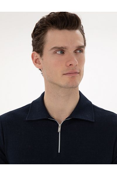 Pierre Cardin Μπλουζάκι Navy Blue Slim Fit 50302586-VR033
