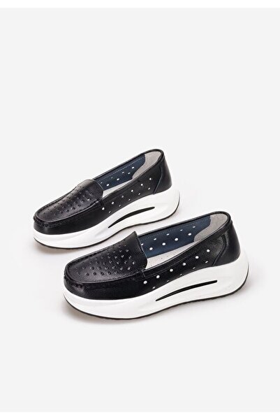 B T Shoes Mocasini dama piele Laurea negri