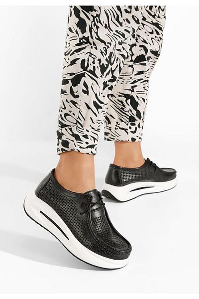 B T Shoes Mocasini piele naturala Melodisa negri