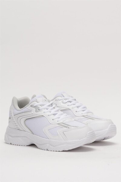 Liger Unisex White Silver Faylon Sole Sports Shoes