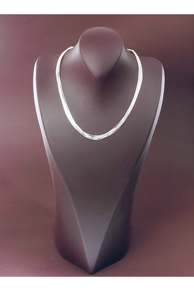 GÜMÜŞ DÜNYASI 925 Ayar Gümüş Kadın Rodyum Kaplamalı ve Onsıralı LİKİT kolye