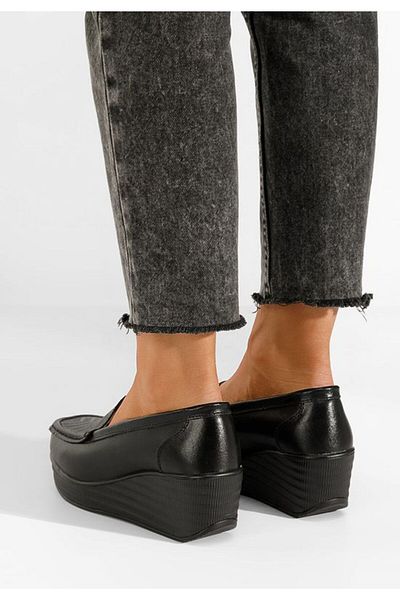B T Shoes Mocasini piele naturala Tangelo negri
