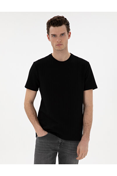 Pierre Cardin Μαύρο T-shirt κανονικής εφαρμογής 50302581-VR046